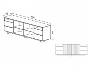 Комодино Moderno-2200 Ф5 в Гремячинске - gremyachinsk.magazinmebel.ru | фото - изображение 4