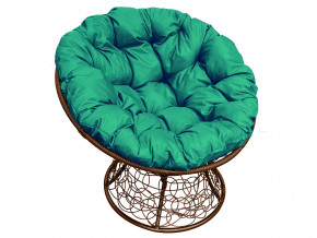 Кресло Папасан с ротангом зелёная подушка в Гремячинске - gremyachinsk.magazinmebel.ru | фото