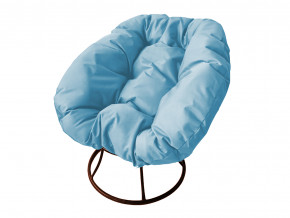 Кресло Пончик без ротанга голубая подушка в Гремячинске - gremyachinsk.magazinmebel.ru | фото