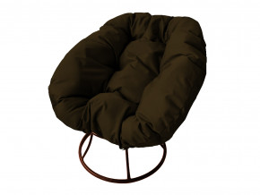 Кресло Пончик без ротанга коричневая подушка в Гремячинске - gremyachinsk.magazinmebel.ru | фото