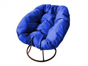 Кресло Пончик без ротанга синяя подушка в Гремячинске - gremyachinsk.magazinmebel.ru | фото