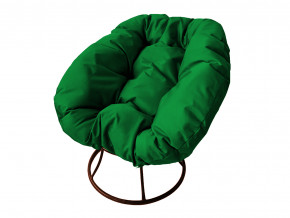 Кресло Пончик без ротанга зелёная подушка в Гремячинске - gremyachinsk.magazinmebel.ru | фото