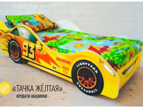 Кровать детская машина Тачка Желтая в Гремячинске - gremyachinsk.magazinmebel.ru | фото