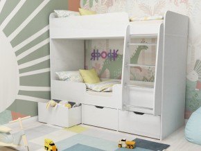 Кровать двухъярусная Малыш двойняшка белый в Гремячинске - gremyachinsk.magazinmebel.ru | фото