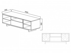 Тумба для ТВА Moderno-1400 Ф2 в Гремячинске - gremyachinsk.magazinmebel.ru | фото - изображение 4